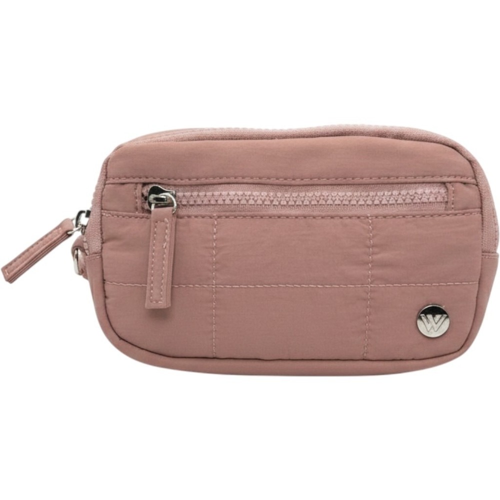 Pink Wristlet Quilted Small Zip Pouch with Strap NWT Westbronco